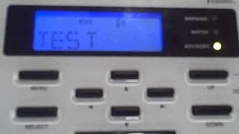 Required Weekly Test Scroll on Midland WR-100C Weather Radio