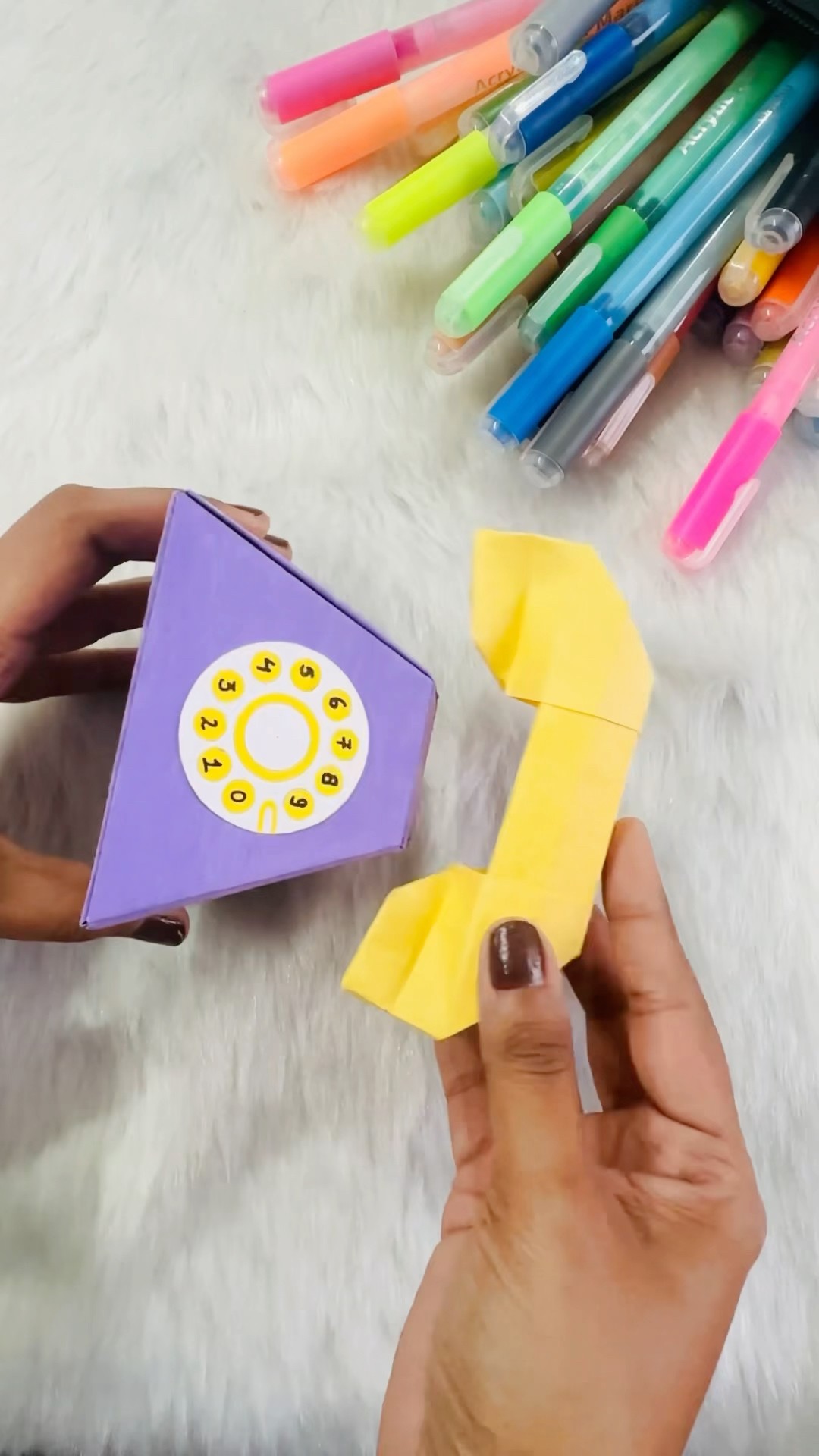 DIY Paper Telephone ? #crafteraditi #shorts #papercraft #handmade #diy @CrafterAditi