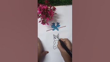 easy cat drawing  #shorts #shortsfeed #drawing