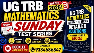 Ug trb mathematics MCQs and Detailed solutions booklets available for con 9384686847