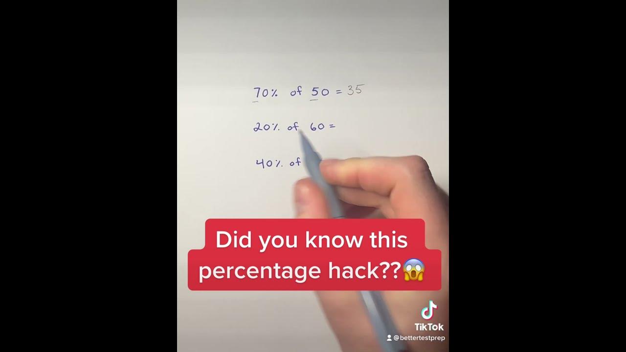 I Learned This Crazy Percentage Hack To Do Math Faster - YouTube
