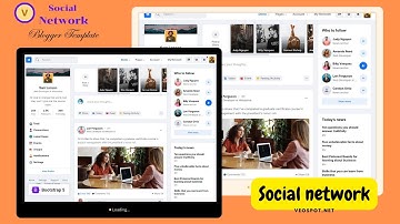 VeoSpot Social Network Blogger Template (Template Blogspot) Reponsive