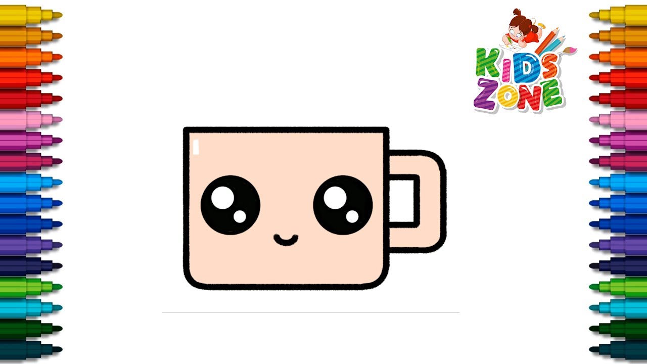 How to Draw A Cup Cup drawing Easy Kids Drawings Easy step by step for kids YouTube
