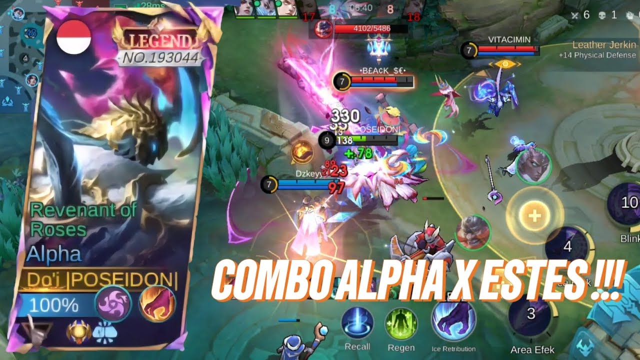 COMBO ALPHA X ESTES!! AUTO NGECASS TERUS!!! - Mobile Legends - YouTube