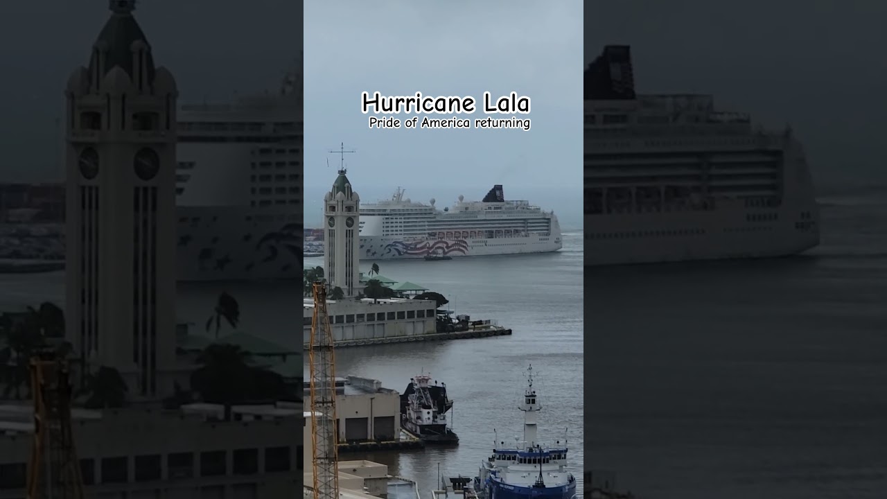 Pride of America returns to Honolulu Harbor after spending the last 2 days at sea during Lala