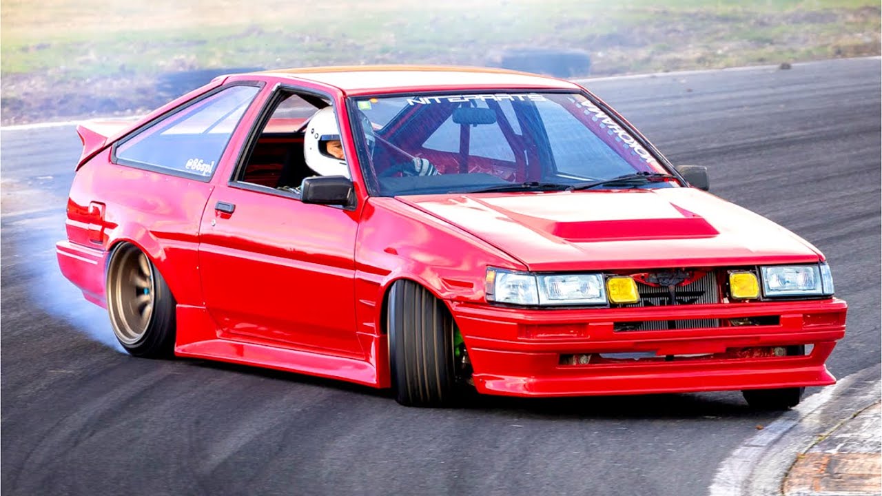 Ae86 ハチロク 渋いドリフト 5バルブ4agの使い手 走行編 Na Fr