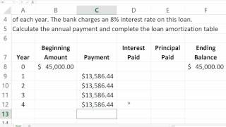 loan amortization chart excel