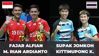 FAJRI MENYALA! Fajar/Rian (INA) vs Jomkoh/Kedren (THA) | Badminton Highlight