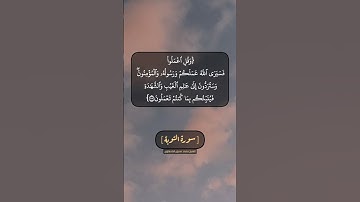 سورة التوبة الآية ١٠٣ الى ١٠٥ بصوت الشيخ محمد صديق المنشاوي