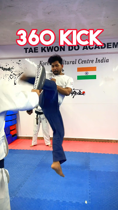 360 tornado kick🔥taekwondo powerful kick✅