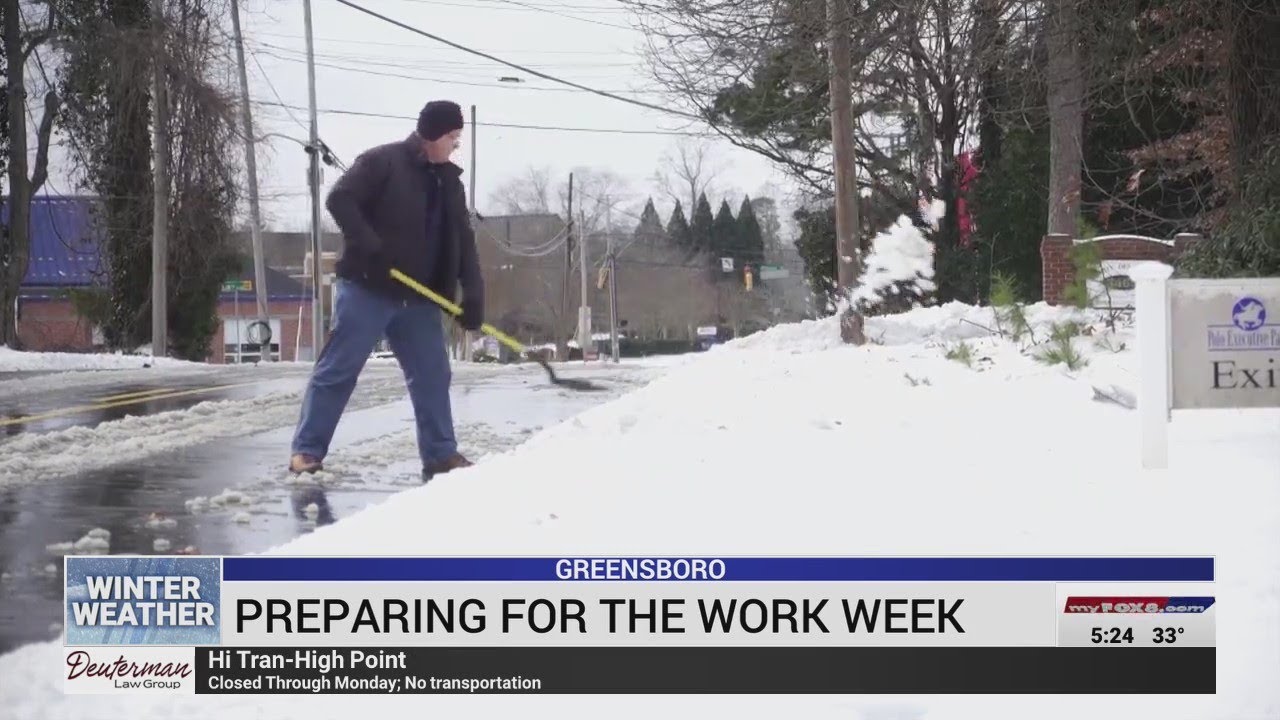 Greensboro residents prepare for work week after winter storm over ...