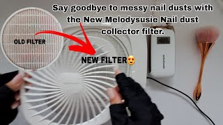 How to Replace Nail Dust Collector Filter - New! MelodySusie Dust Collector Filter for ManiCure