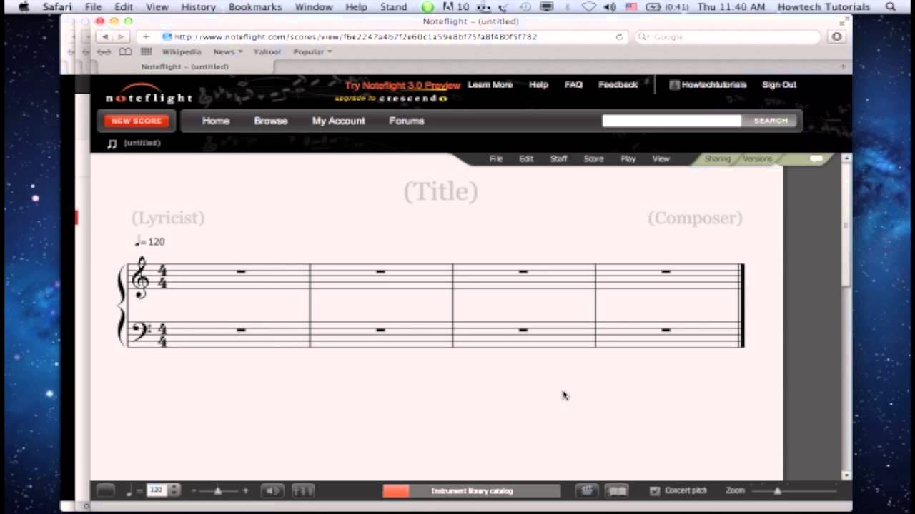 Print Music Sheet and Write Music Online