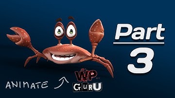 Toon Crab Animation #03: Making the Eyes Blink