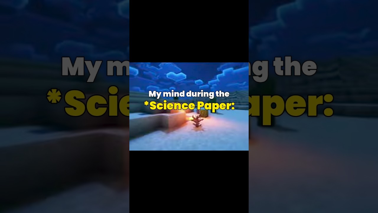 My mind about minecraft in exam 