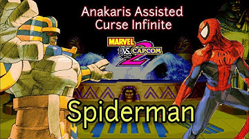 Marvel vs Capcom 2 (MVC2): Anakaris Assisted Curse Infinite (Loop) w/ Spiderman - Curse#39