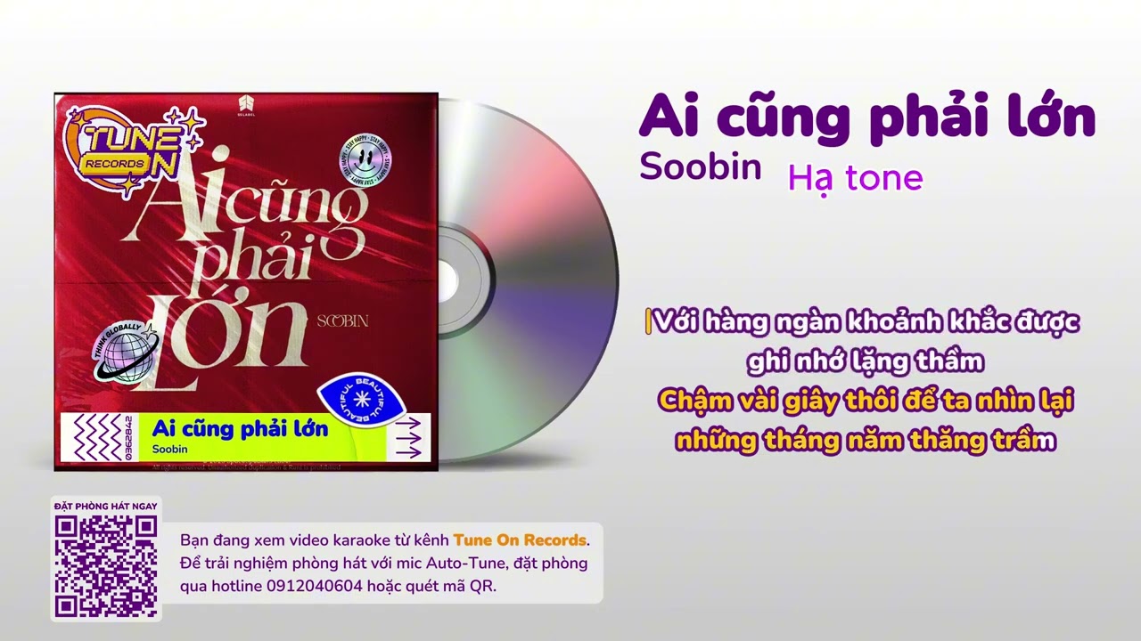 Karaoke Ai Cũng Phải Lớn Soobin - Hạ tone