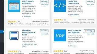 WordPress Header & Footer Instalation