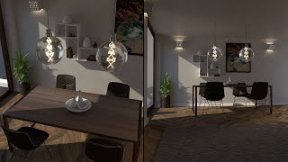 Adobe Dimension 3.2 | 3D Interior Design Dining room speed build