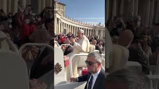 Pope Francis greets the Pilgrims