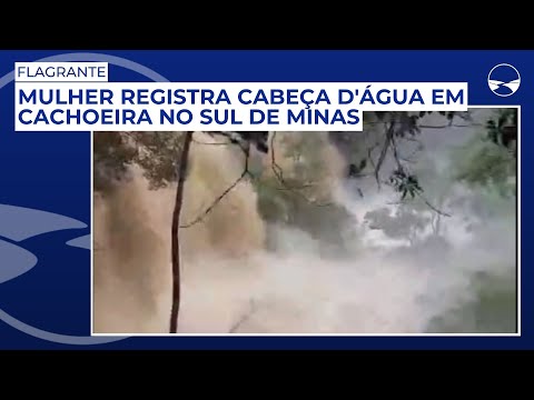 Flagrante: Mulher registra cabeça d'água em cachoeira no Sul de Minas