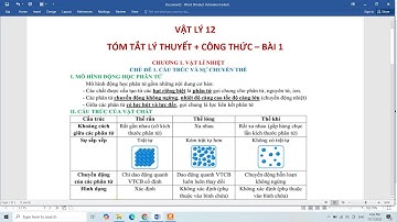 VẬT LÝ 12 - TÓM TẮT LÝ THUYẾT BÀI 1: SỰ CHUYỂN THỂ - CTST/KNTT/CD - NĂM 2025 -2026