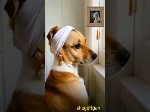 تقلید تابلوی دخترباگوشواره مروارید         