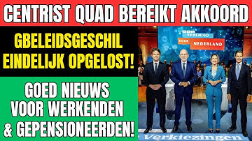 Beleidsgeschil opgelost tussen Centrist Quad goed nieuws voor werkende mensen en gepensioneerden