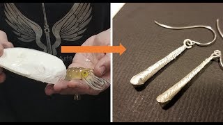 #Silversmithing - Quickly making earrings with cuttlebone casting