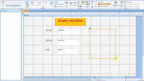 Simple calculator ap log keisy bana sakthy hay ms access my