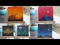 5 Paintings For Beginners || Complete Guide on Blending Techniques || Painting on 5 Tiny Canvases