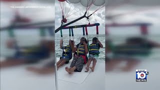 Newly obtained video shows family going up on parasail before accident