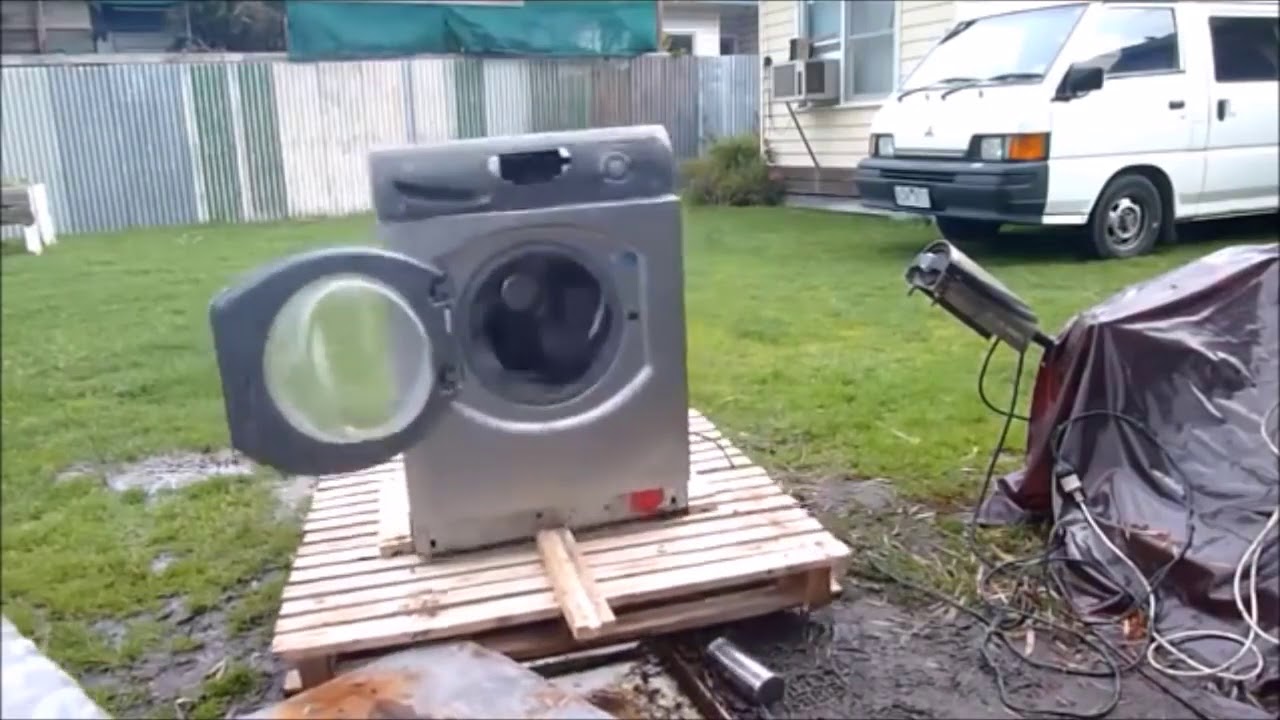 Destroying home washing machine YouTube