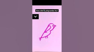 Draw a bird using number 1 to 7 🐦👀 #shorts #numberdrawing