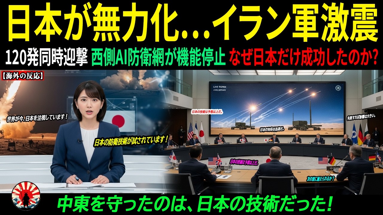 【海外の反応】「米国でさえ止められなかった？」イラン120ミサイル突破ゼロの裏側、日本防衛技術の衝撃 ｜海外感動ストーリー｜AI物語
