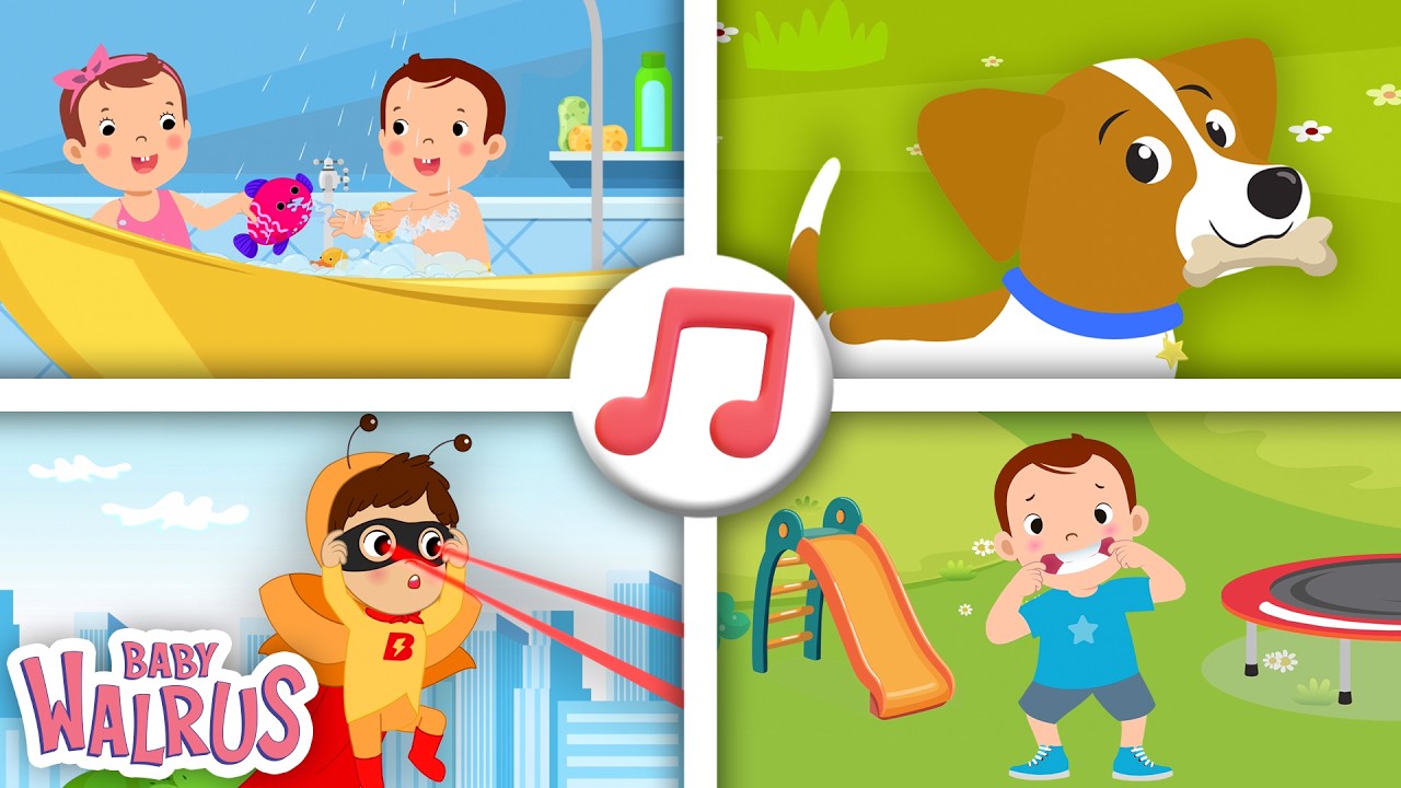 Παιδικά Τραγούδια για Χαρούμενες Στιγμές | Baby Walrus Ελληνικά 🎶 ✨ 🎈