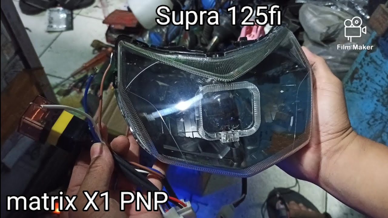 cara pasang biled matrix X1 di Supra 125fi PNP non leveling LEED HID MOTOR
