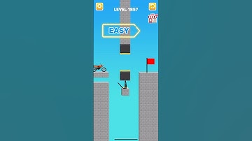 Draw bridge puzzle game level 1857 #gaming #drawing #Shorts