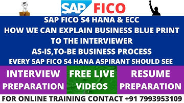 SAP FICO S4 HANA IMPLEMENTATION BUSINESS PROCESS FOR INTERVIEW, STARTING NEW BATCH OF S4 HANA & ECC