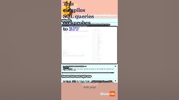 "bpfquery" to query kprobe with SQL | #linux #ebpf #bpf #showHN
