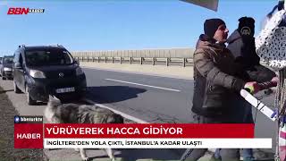 Yürüyerek Hacca gidiyor! Resimi