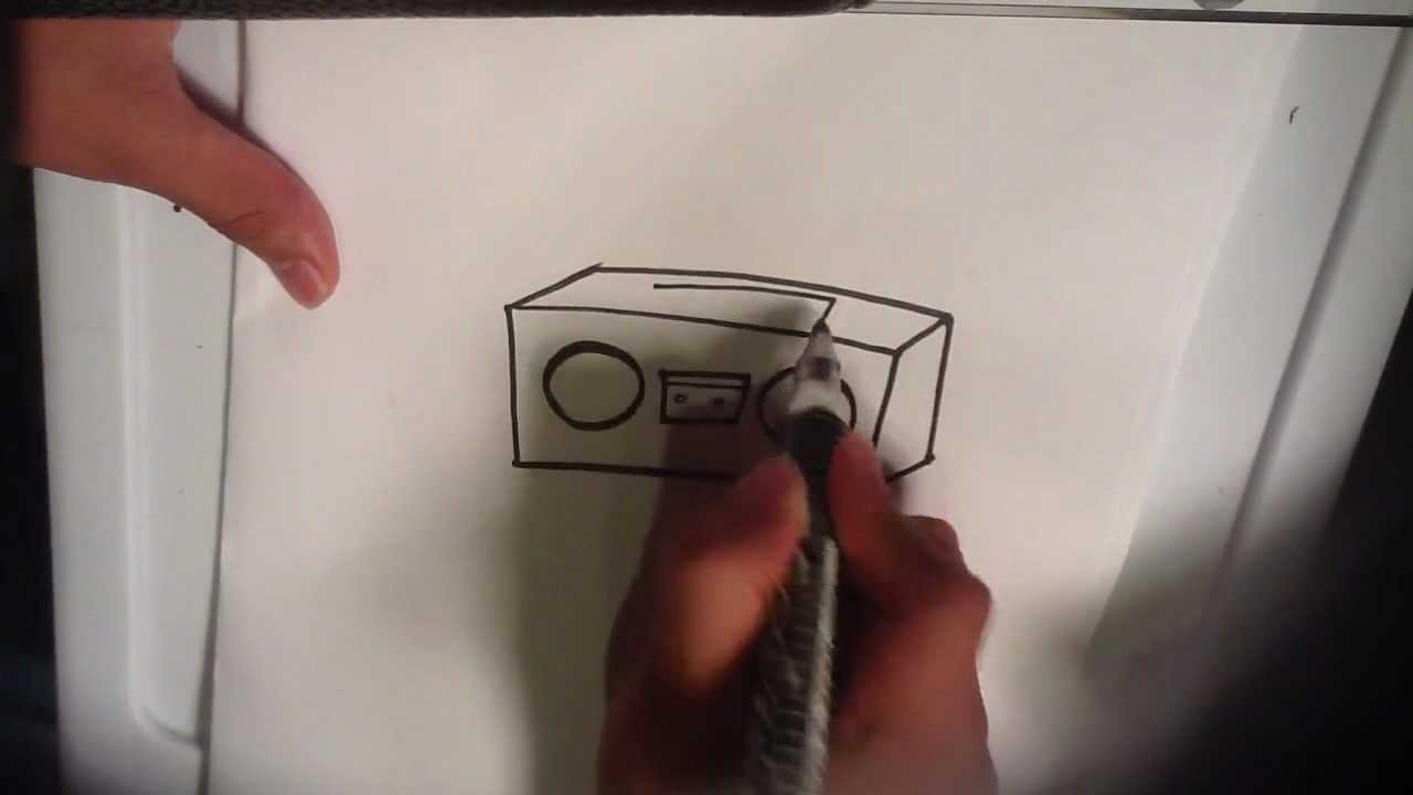 How to Draw Boombox - Easy Things to Draw - YouTube