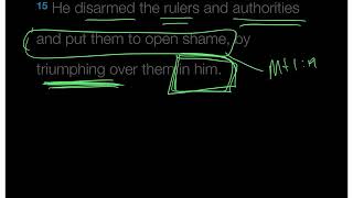 Verse by Verse: Colossians 2:15