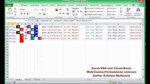 Excel VBA Visual Basic Web-Permanenenz automatisch einlesen -- von SelMcKenzie Selzer-McKenzie
