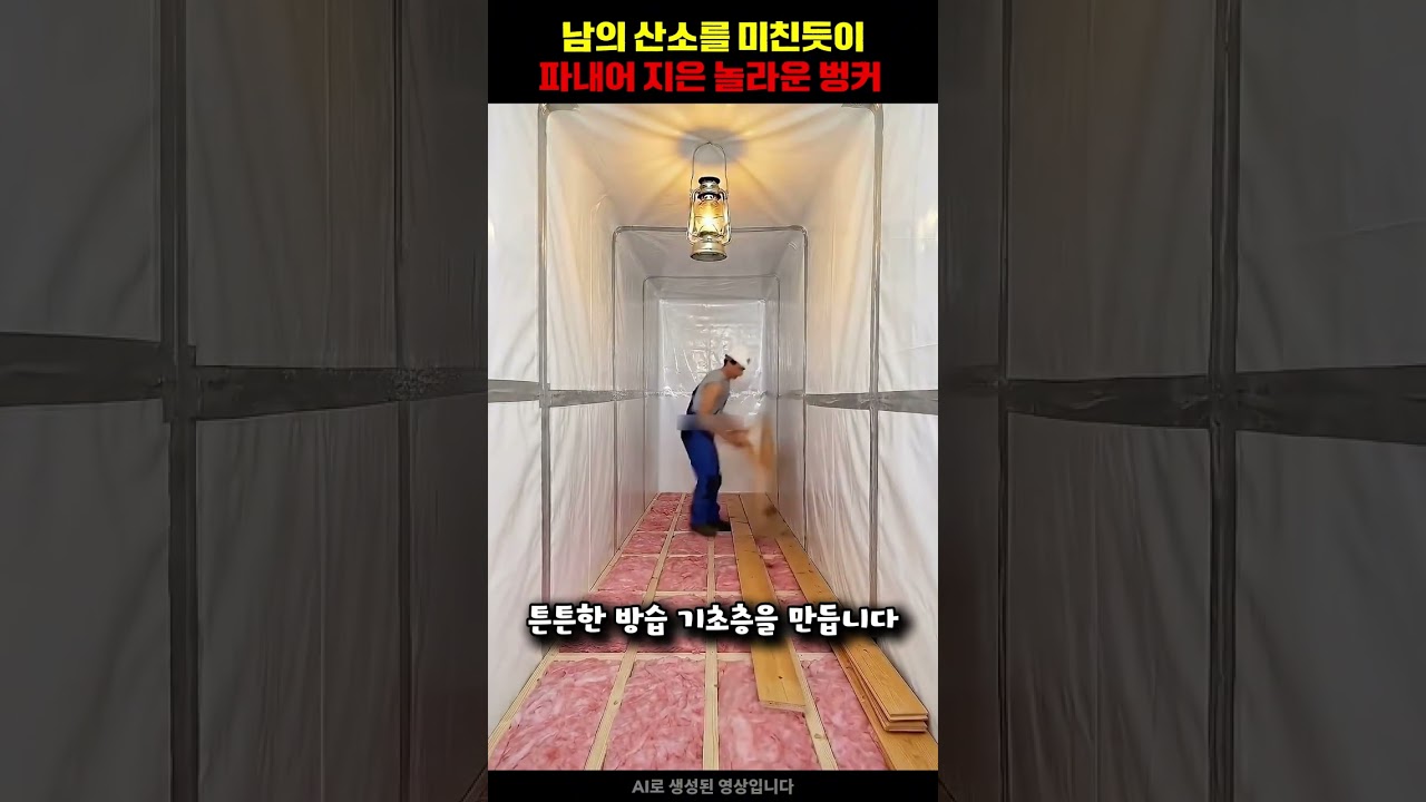 남의 산소를 미친듯이 파내어 지은 놀라운 벙커