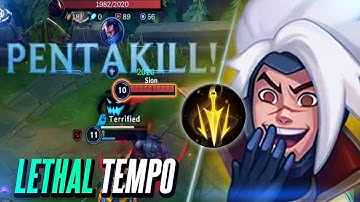PENTAKILL YASUO THIS IS WHY LETHAL TEMPO IS OP - WILD RIFT  - BUILD & RUNES