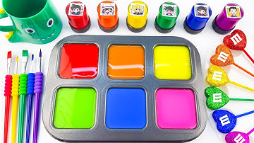 Satisfying ASMR | DIY Color Slime & Paint Markers with Glitter Heart Candies | Oddly Relaxing Sounds