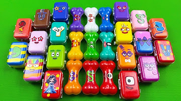 Rainbow SLIME 🌈 Look Numberblocks, Alphablocks, Alphabet Lore, Suitcase, Bones Clay Mixing! ASMR