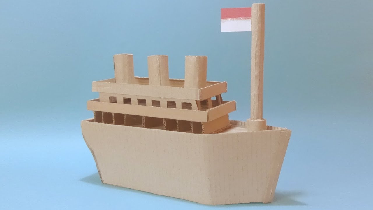 Cara Membuat Miniatur Kapal Dari Kardus Bekas YouTube