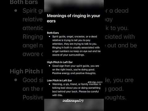 Left Ear Ringing Spirit Meaning 93